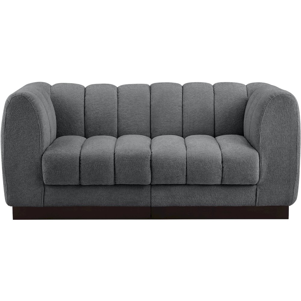Quinn Grey Chenille Fabric Modular Sofa. Picture 4