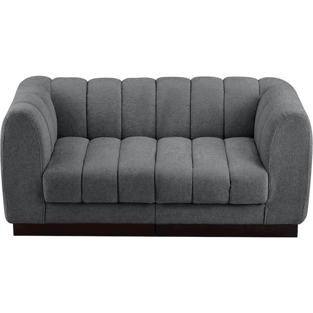 Quinn Grey Chenille Fabric Modular Sofa. Picture 5