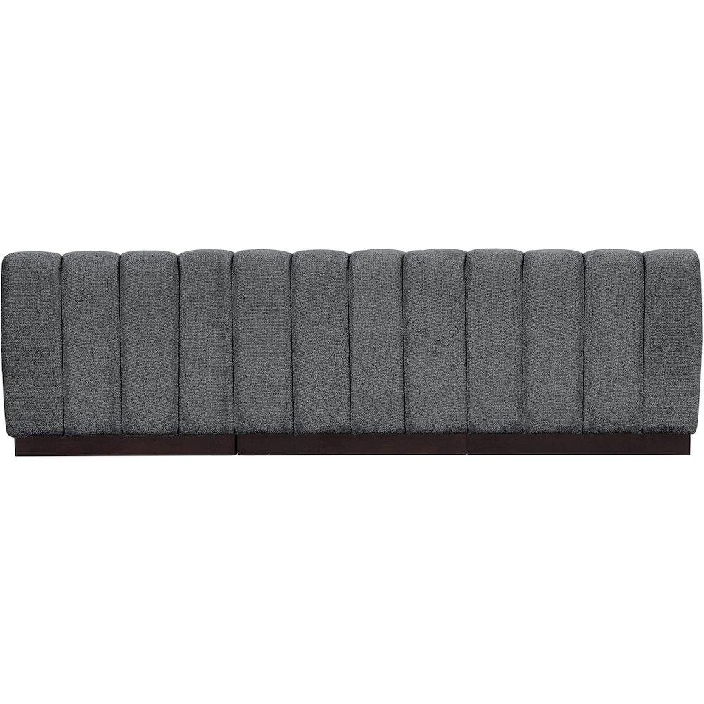 Quinn Grey Chenille Fabric Modular Sofa. Picture 3