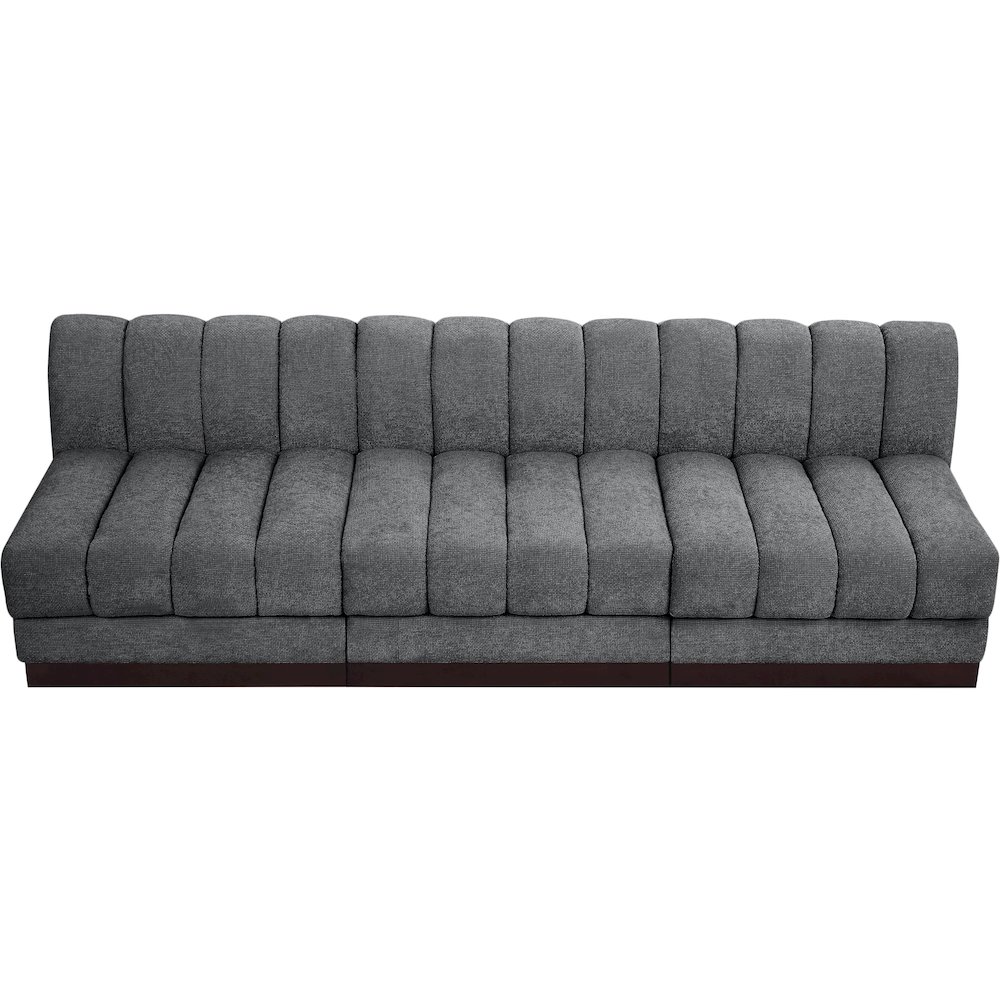 Quinn Grey Chenille Fabric Modular Sofa. Picture 5