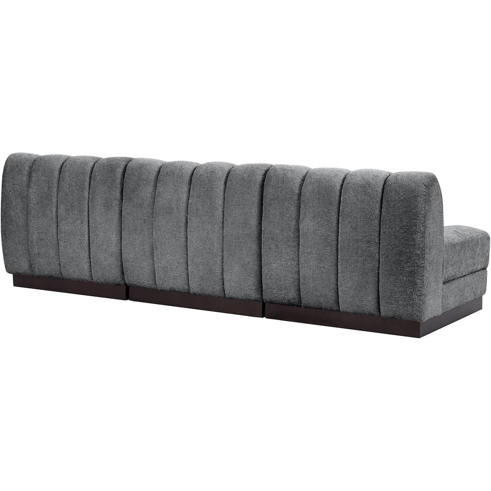 Quinn Grey Chenille Fabric Modular Sofa. Picture 6