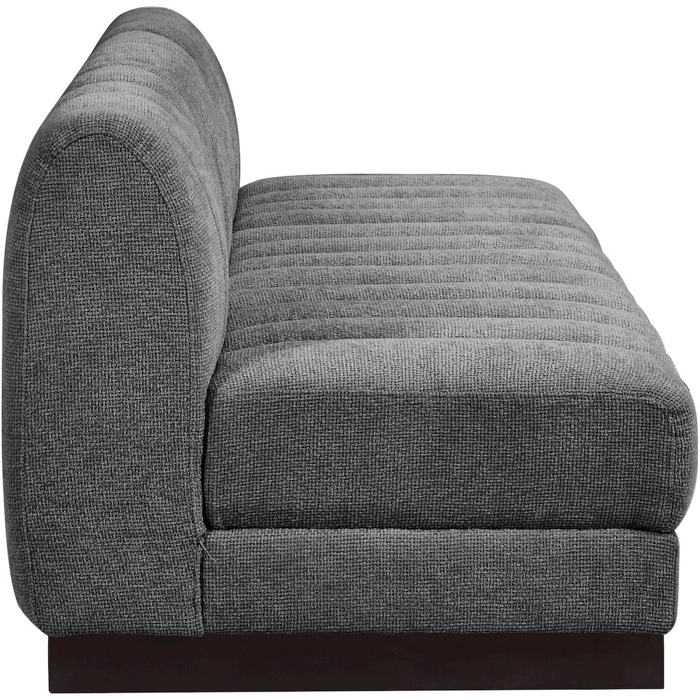Quinn Grey Chenille Fabric Modular Sofa. Picture 7