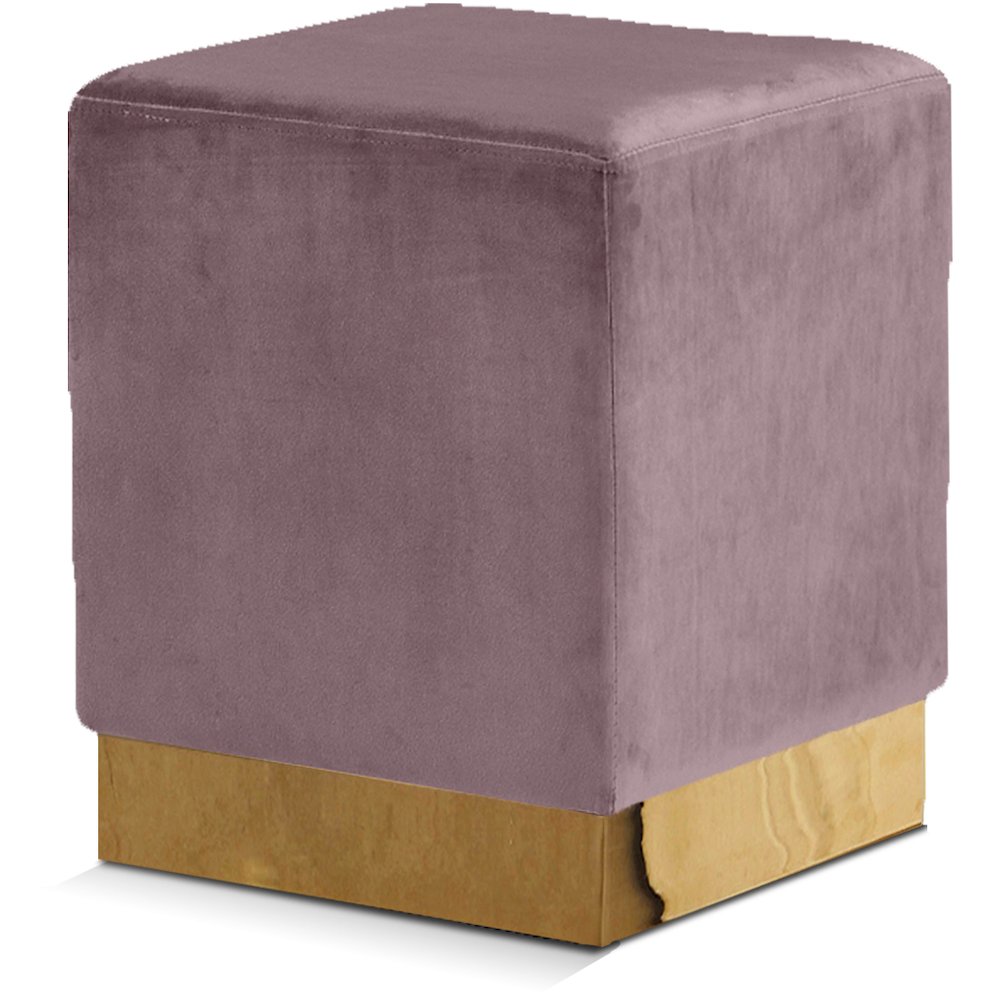 Jax Pink Velvet Ottoman/Stool. Picture 1