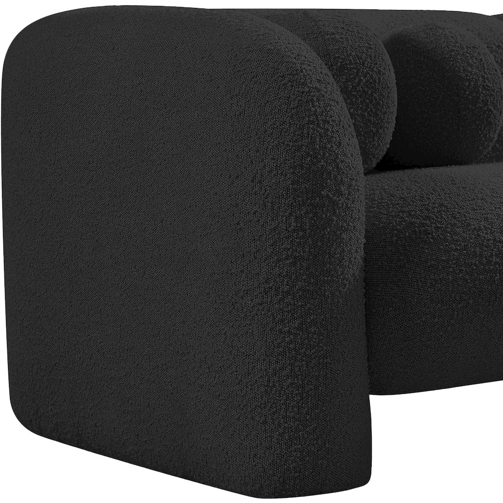 Emory Black Boucle Fabric Chair. Picture 11