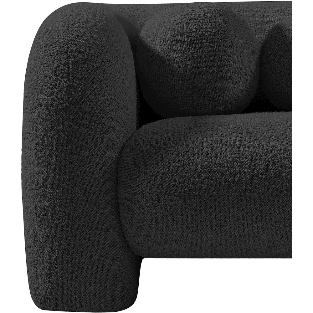 Emory Black Boucle Fabric Chair. Picture 13