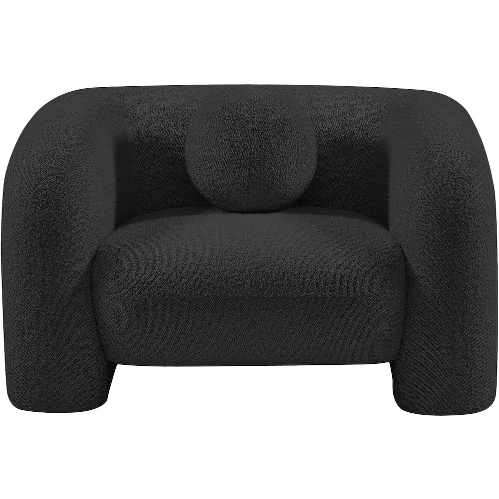 Emory Black Boucle Fabric Chair. Picture 4