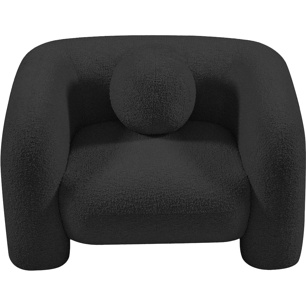 Emory Black Boucle Fabric Chair. Picture 5
