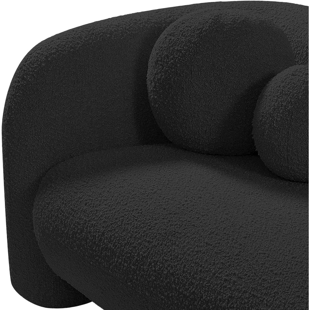 Emory Black Boucle Fabric Chair. Picture 9