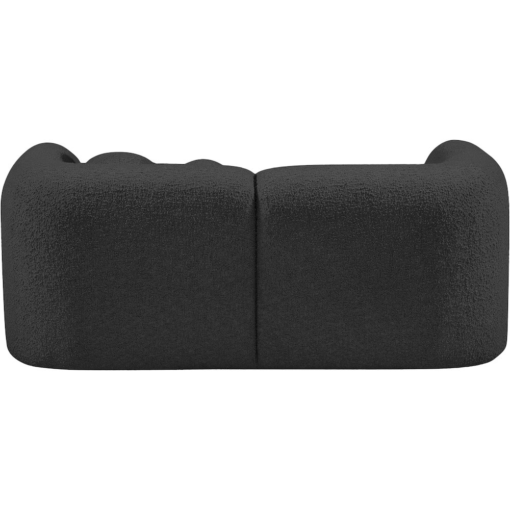 Emory Black Boucle Fabric Loveseat. Picture 3