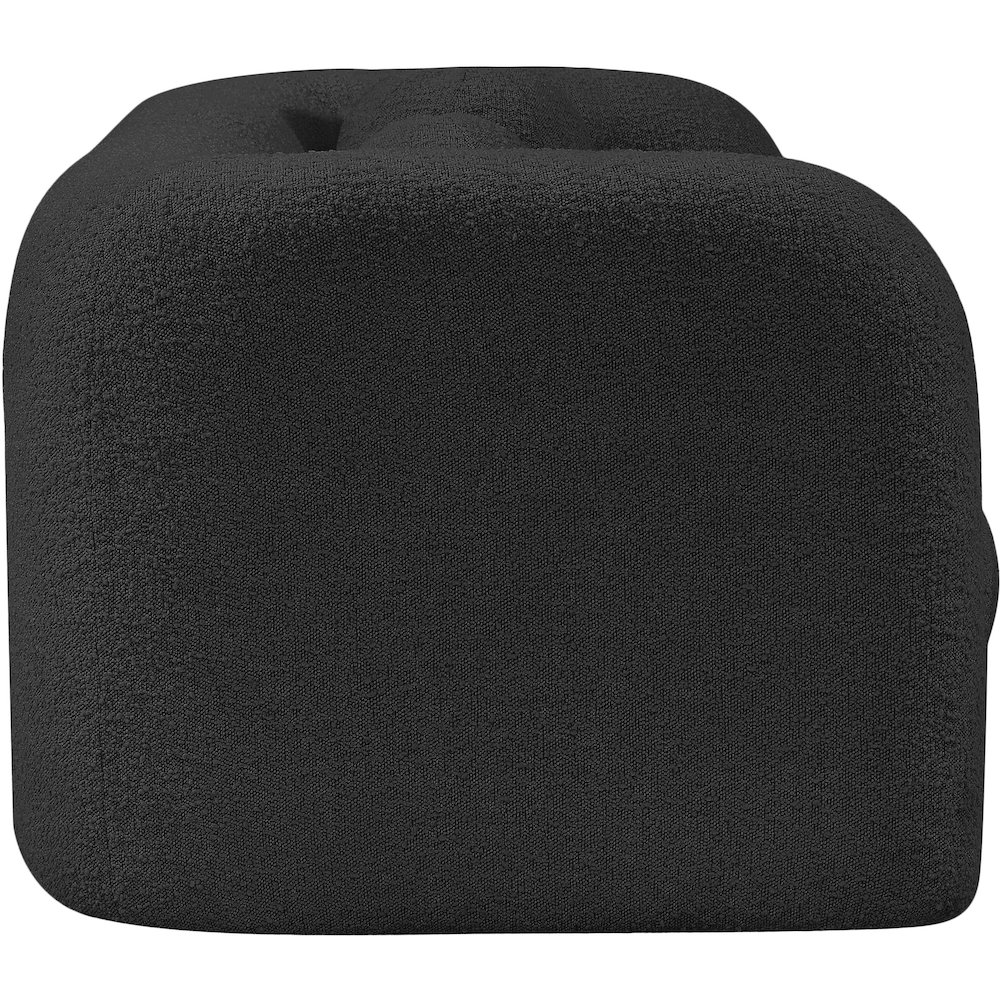 Emory Black Boucle Fabric Loveseat. Picture 6