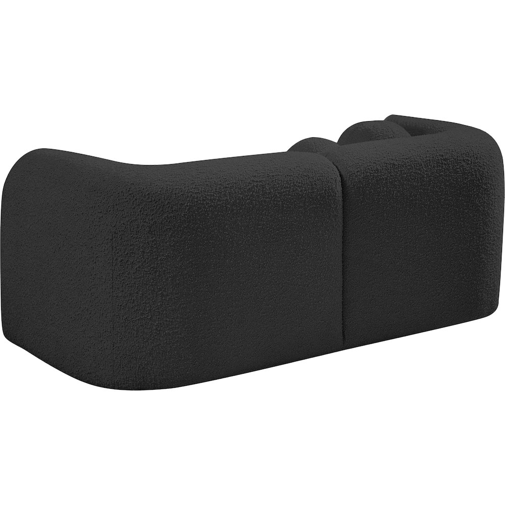 Emory Black Boucle Fabric Loveseat. Picture 7