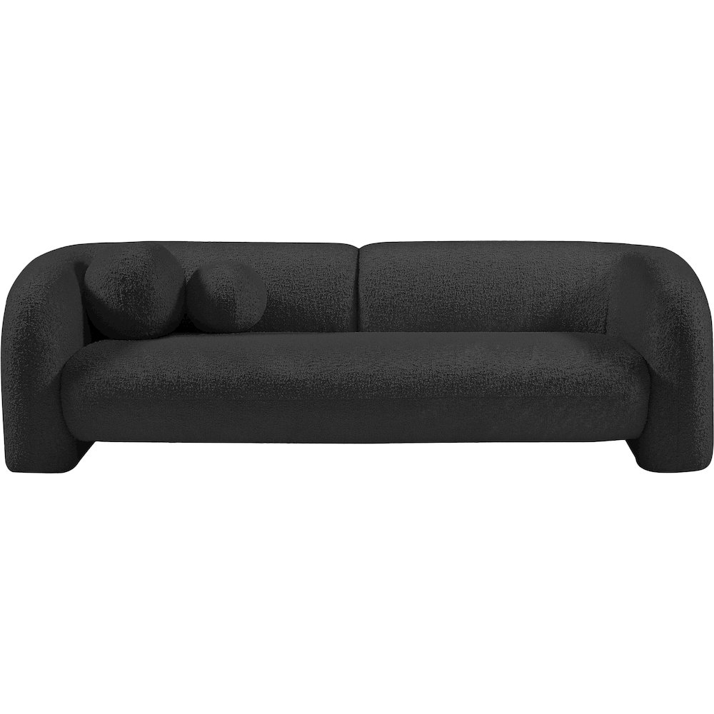 Emory Black Boucle Fabric Sofa. Picture 4
