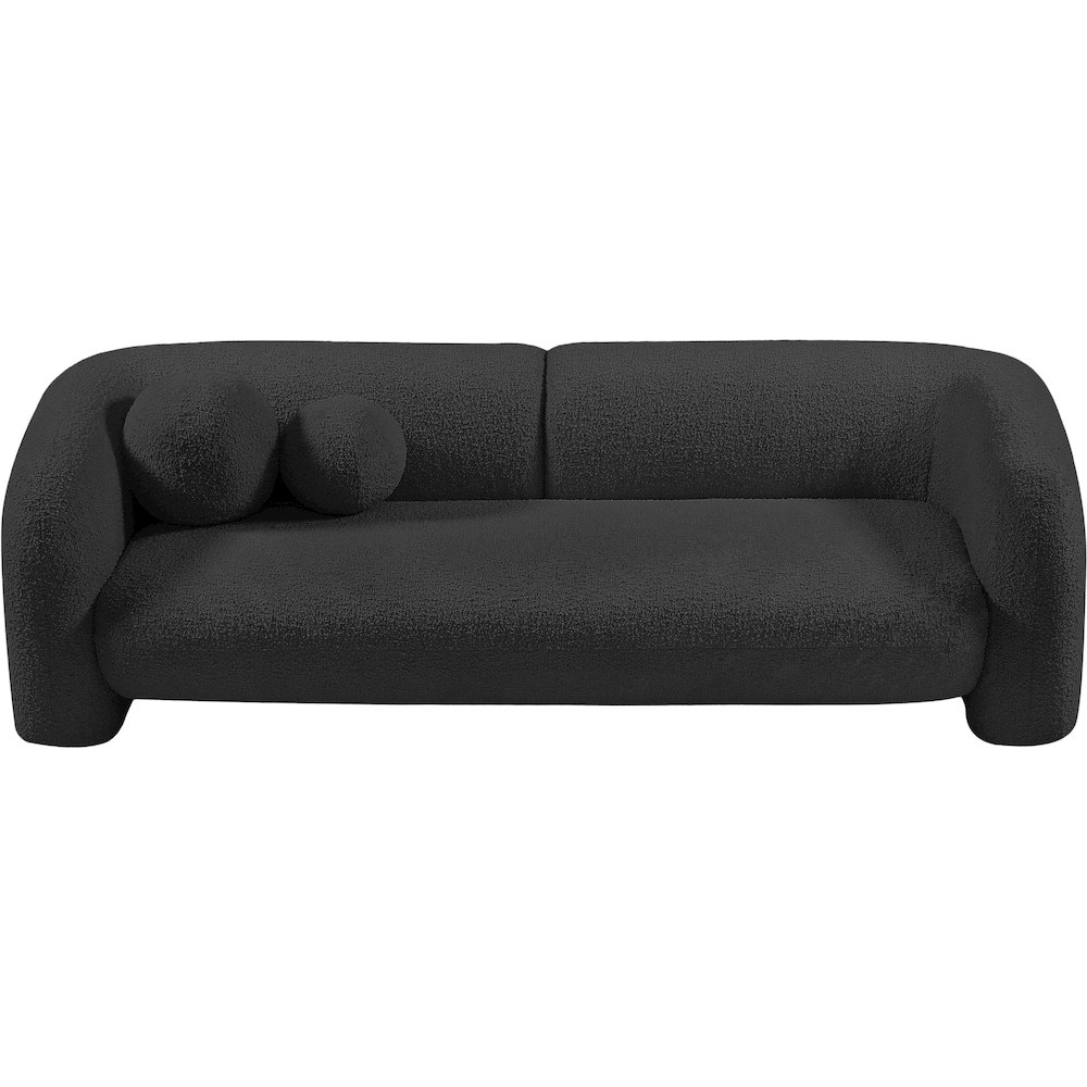 Emory Black Boucle Fabric Sofa. Picture 5