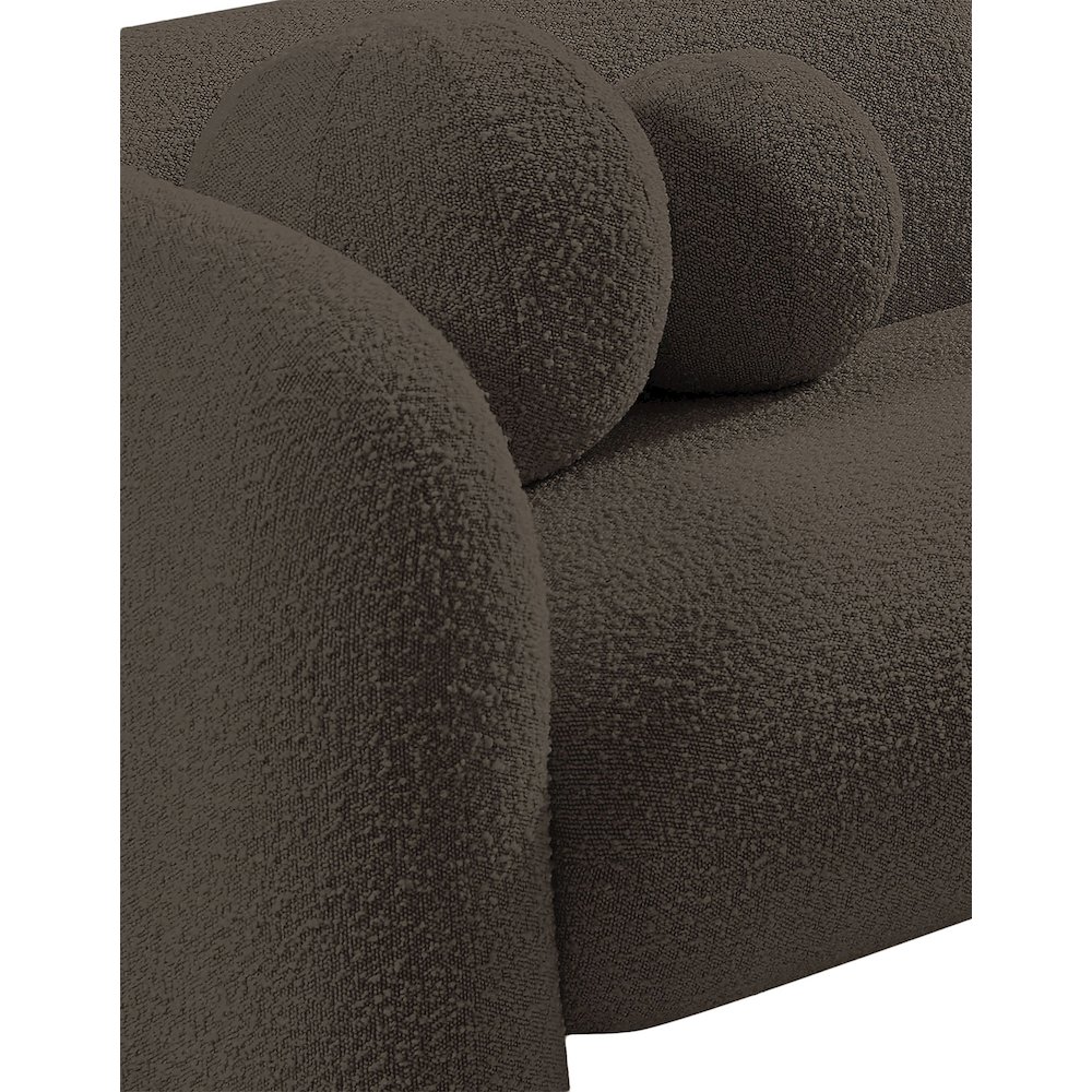 Emory Brown Boucle Fabric Chair. Picture 12