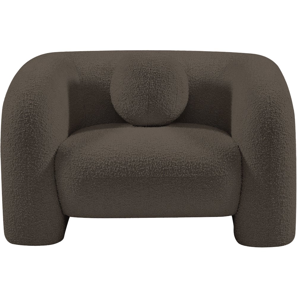 Emory Brown Boucle Fabric Chair. Picture 4