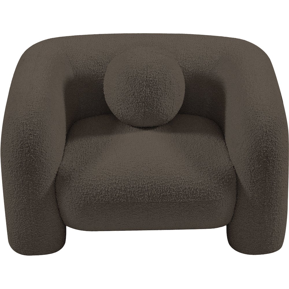 Emory Brown Boucle Fabric Chair. Picture 5