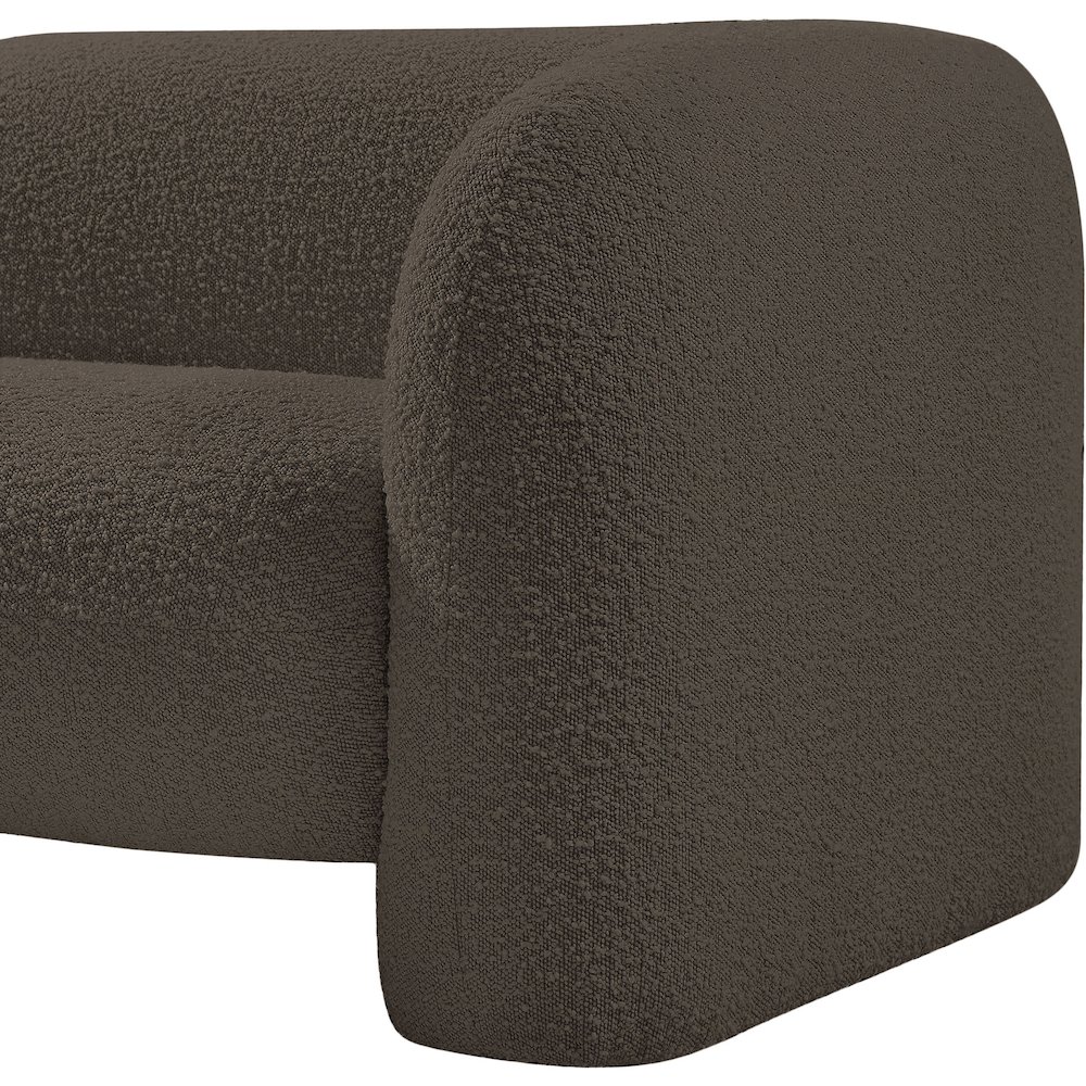 Emory Brown Boucle Fabric Chair. Picture 8