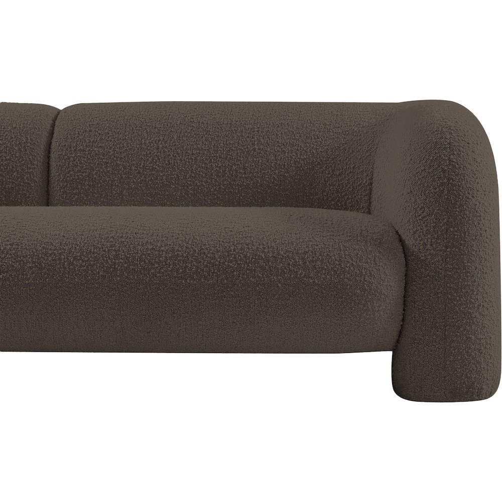 Emory Brown Boucle Fabric Loveseat. Picture 10
