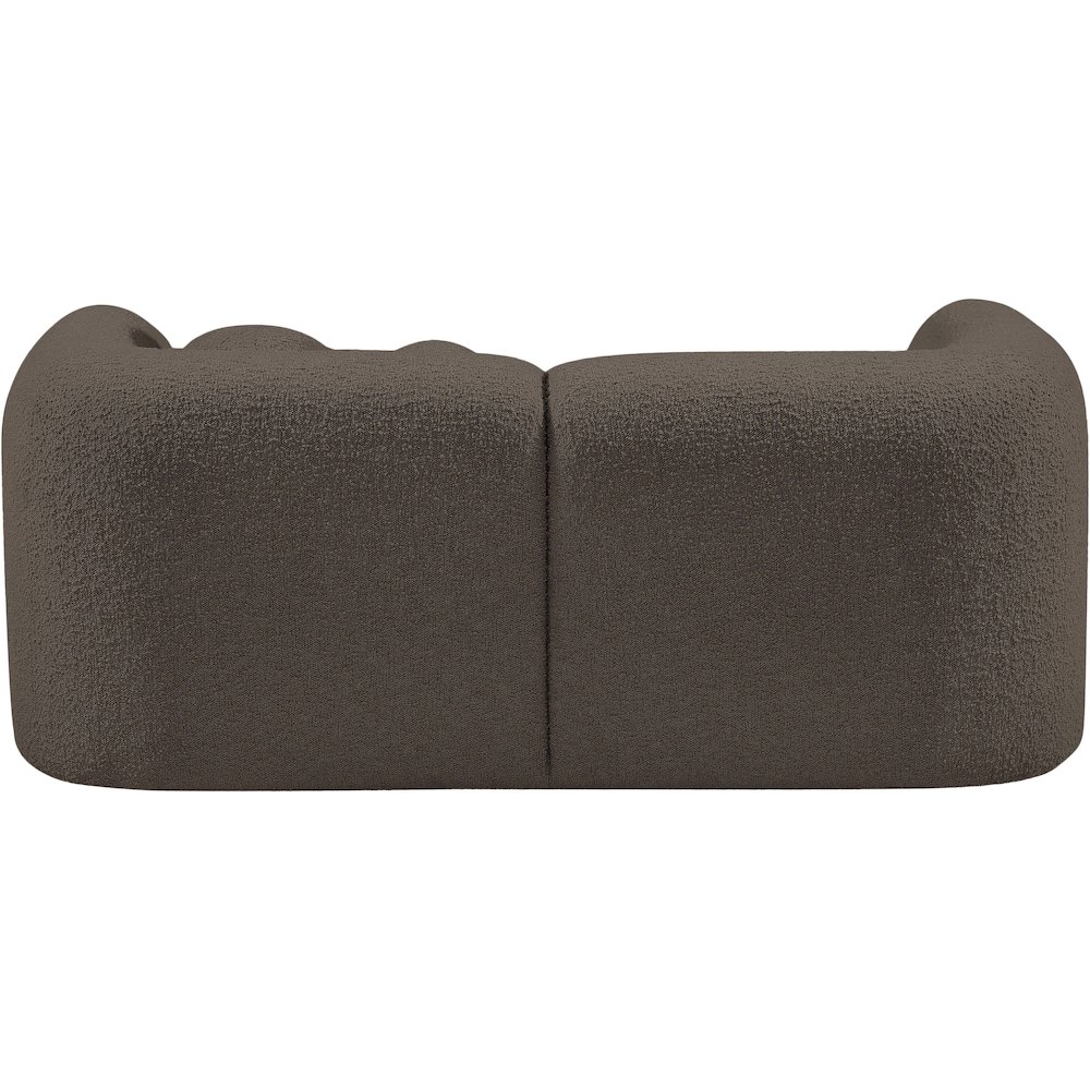 Emory Brown Boucle Fabric Loveseat. Picture 3
