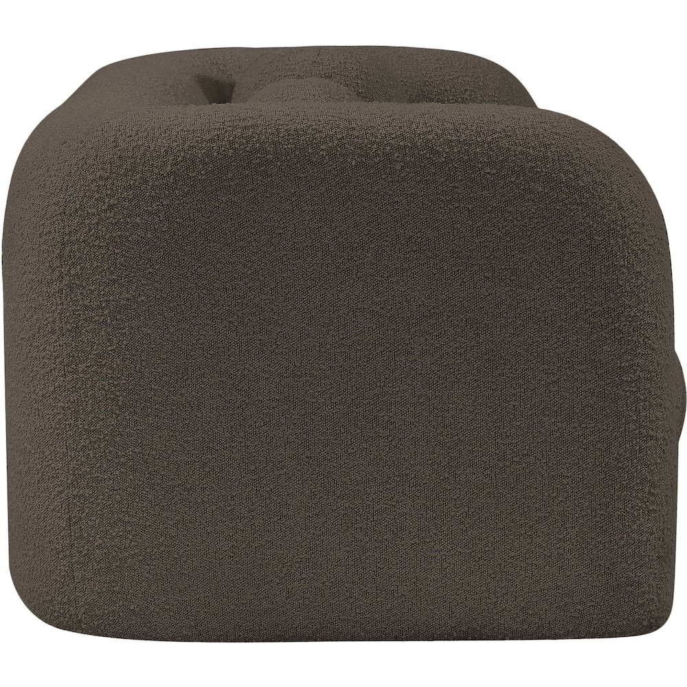 Emory Brown Boucle Fabric Loveseat. Picture 6