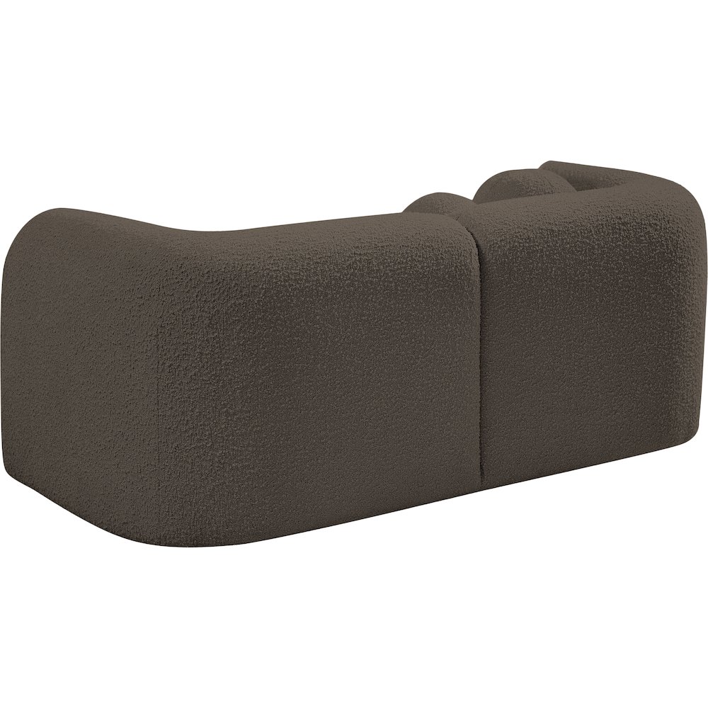 Emory Brown Boucle Fabric Loveseat. Picture 7