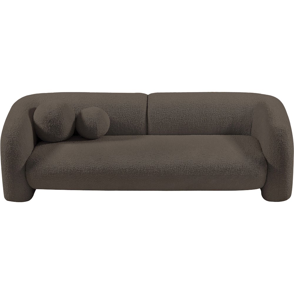 Emory Brown Boucle Fabric Sofa. Picture 5