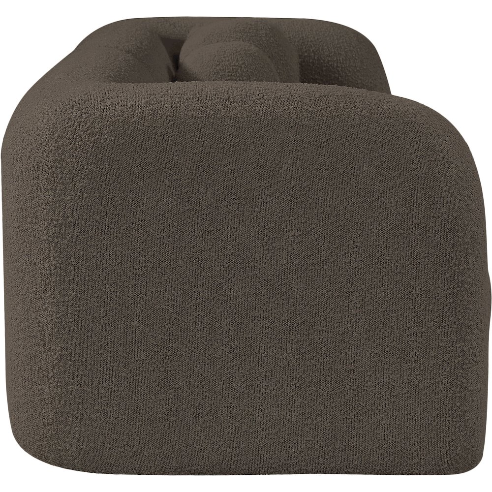 Emory Brown Boucle Fabric Sofa. Picture 6