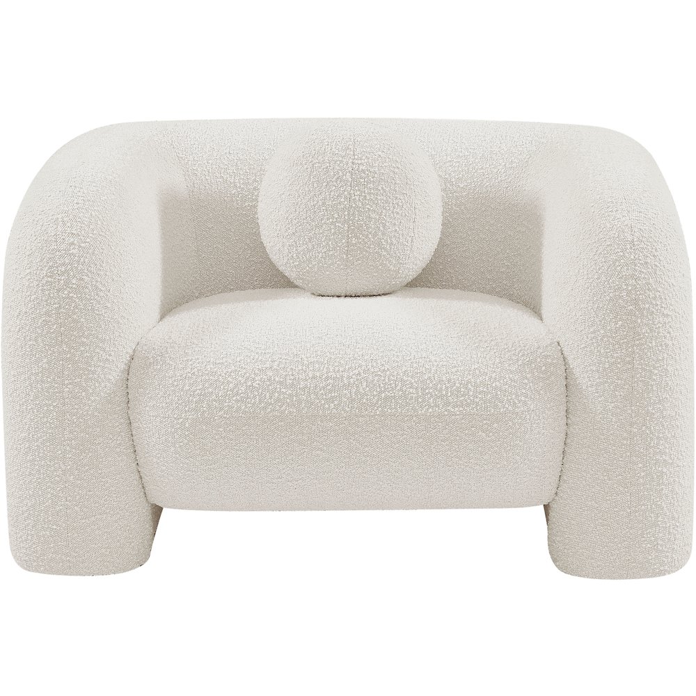 Emory Cream Boucle Fabric Chair. Picture 4
