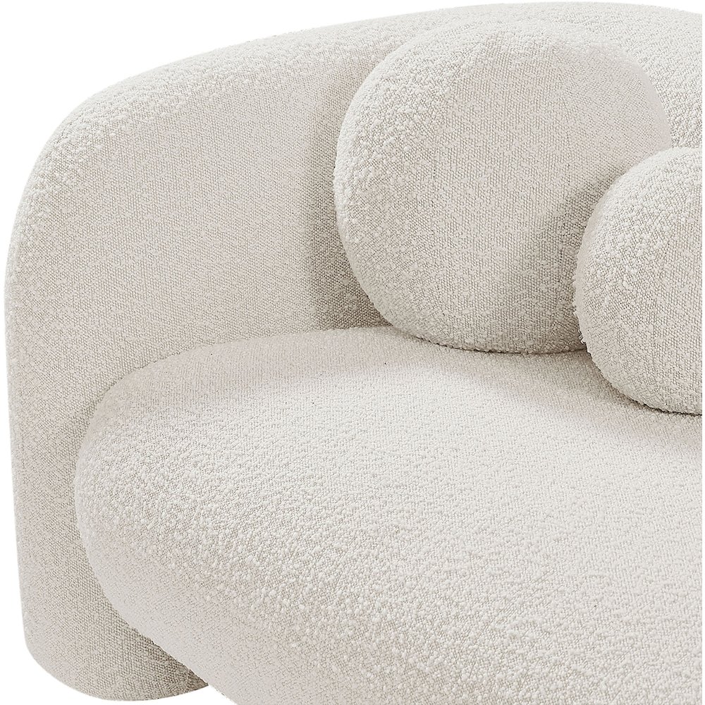 Emory Cream Boucle Fabric Chair. Picture 9
