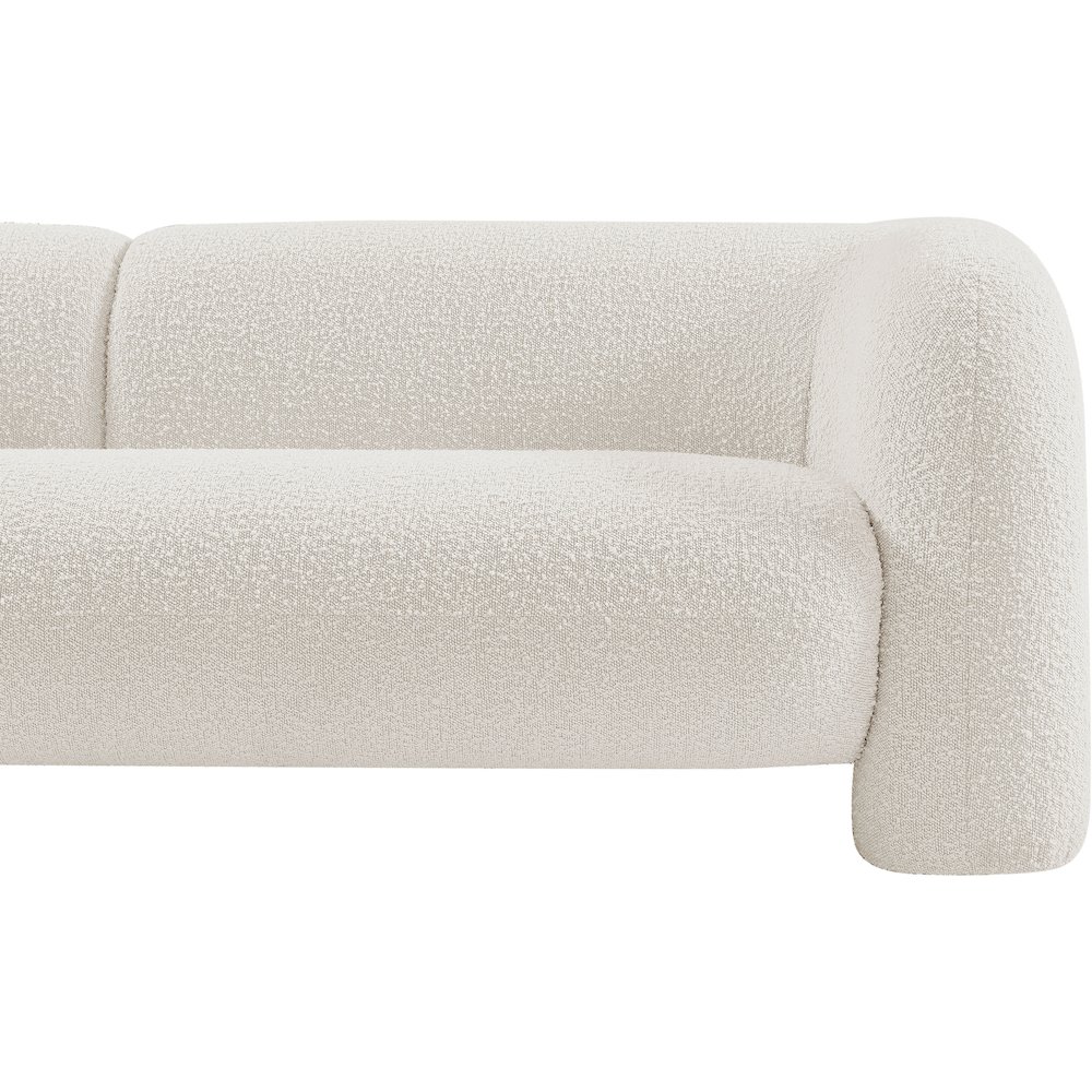 Emory Cream Boucle Fabric Loveseat. Picture 10