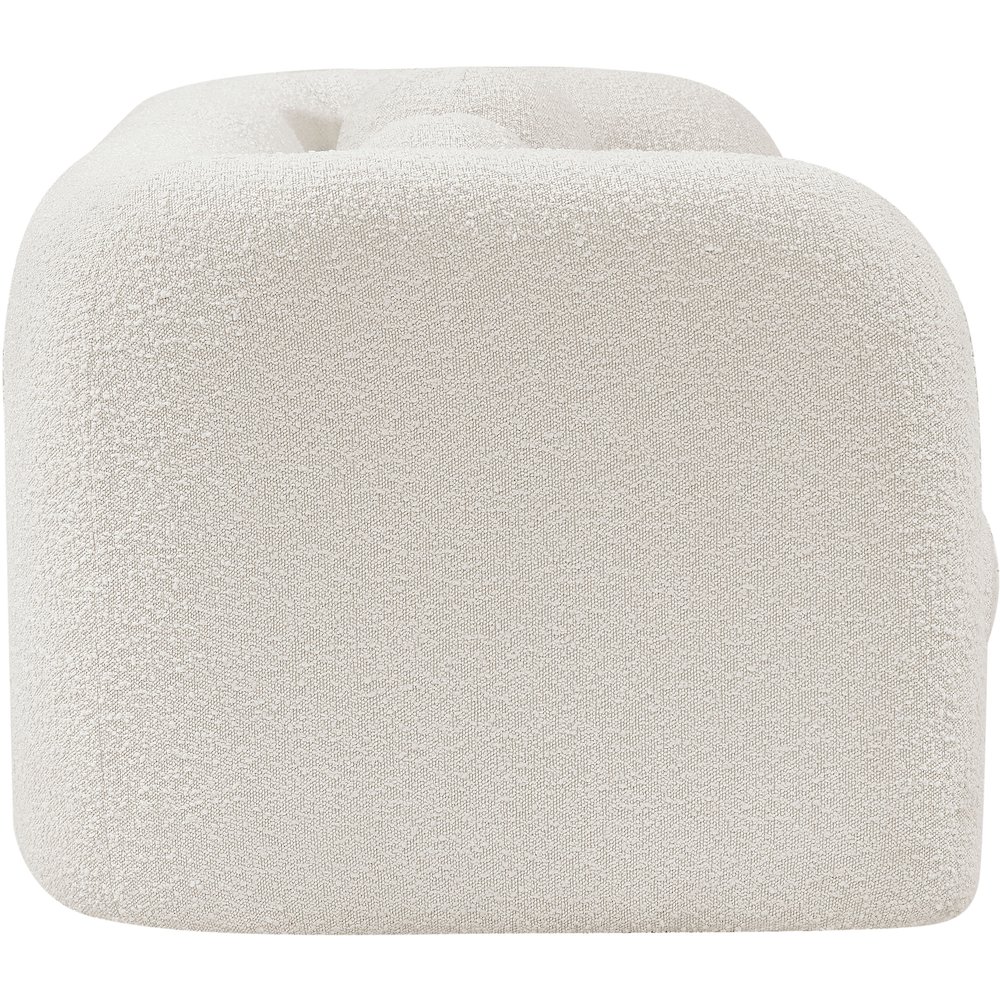 Emory Cream Boucle Fabric Loveseat. Picture 6