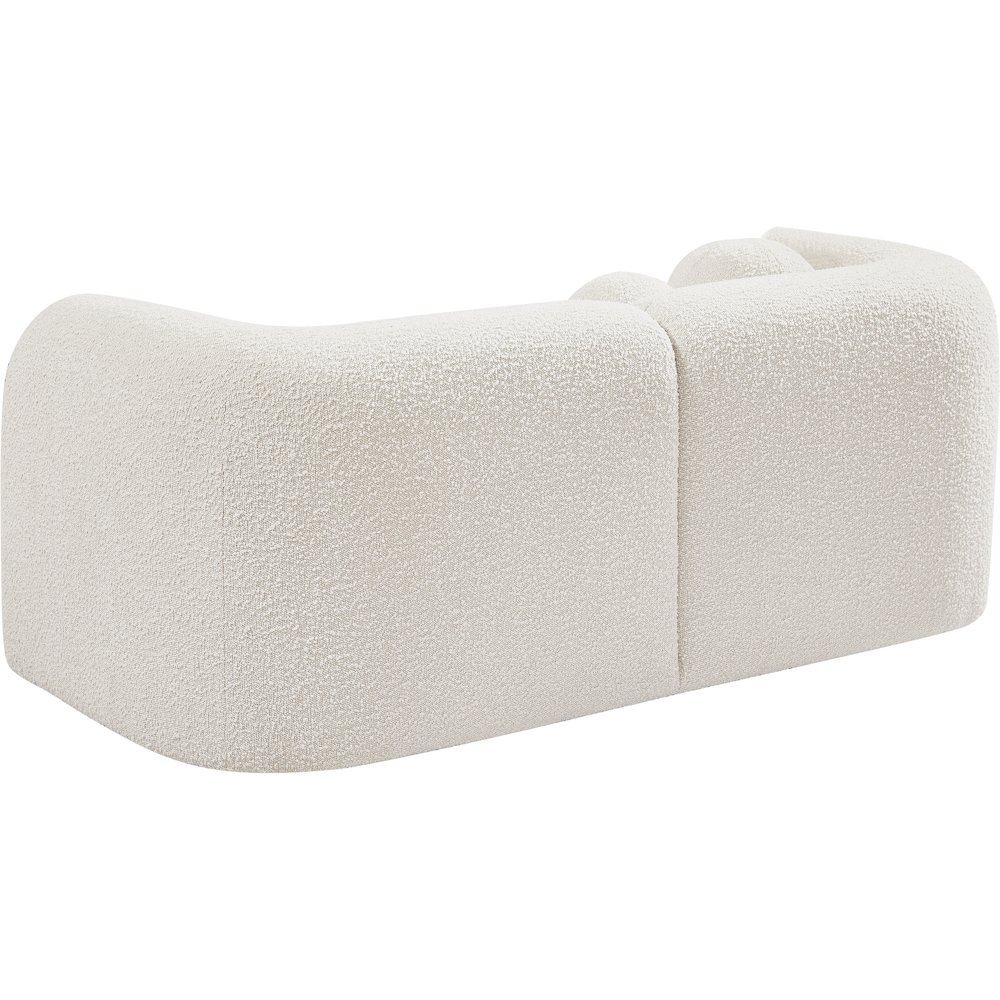 Emory Cream Boucle Fabric Loveseat. Picture 7