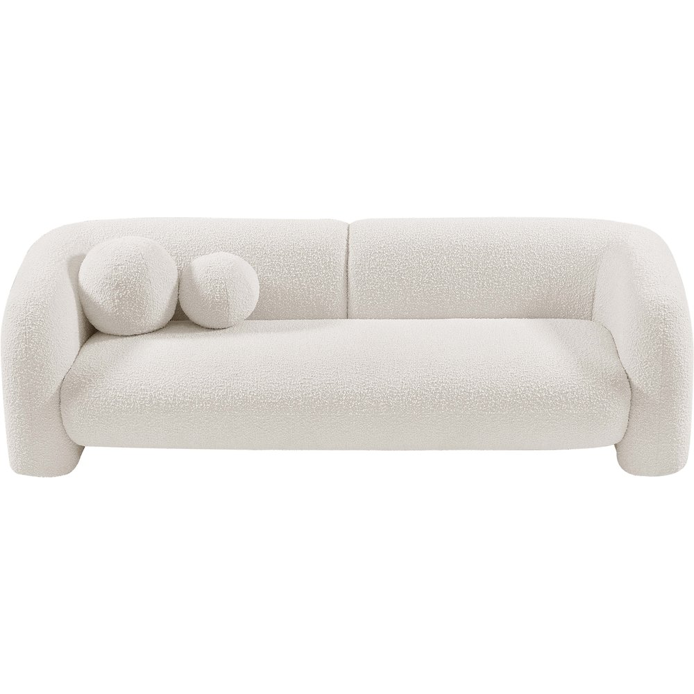Emory Cream Boucle Fabric Sofa. Picture 5