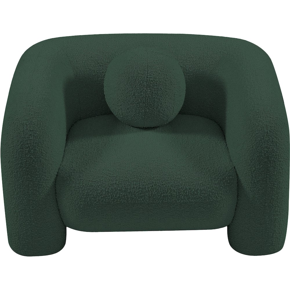 Emory Green Boucle Fabric Chair. Picture 5