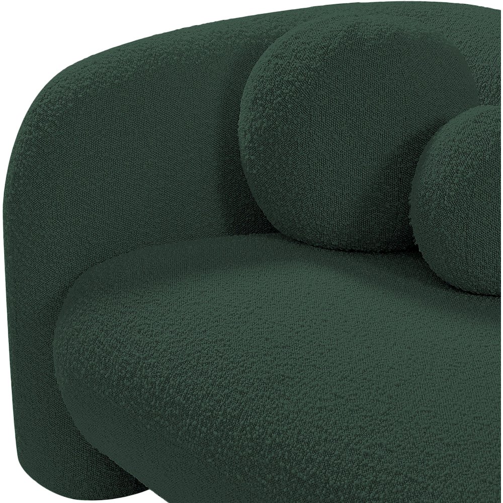 Emory Green Boucle Fabric Chair. Picture 9