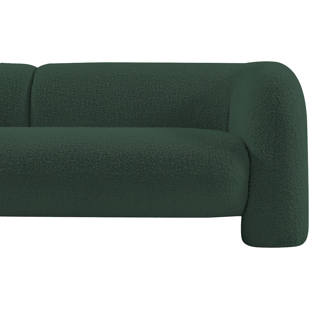 Emory Green Boucle Fabric Loveseat. Picture 10