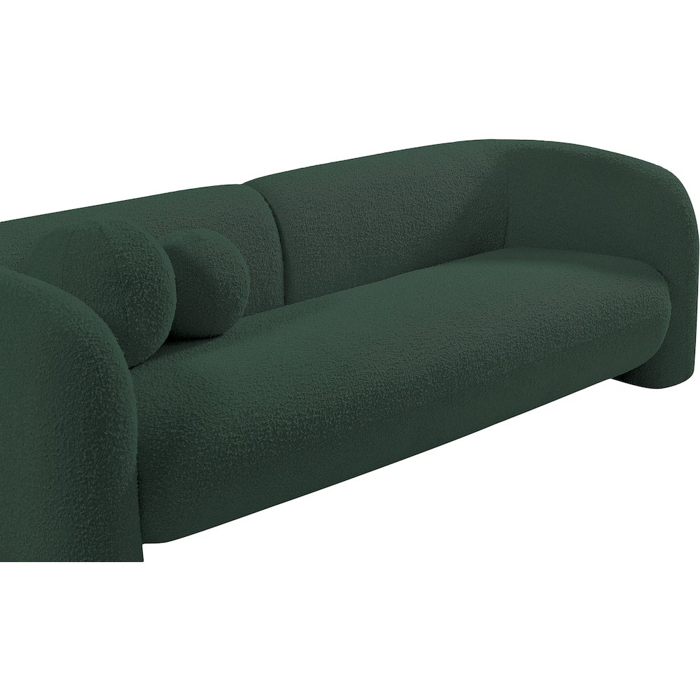 Emory Green Boucle Fabric Loveseat. Picture 12