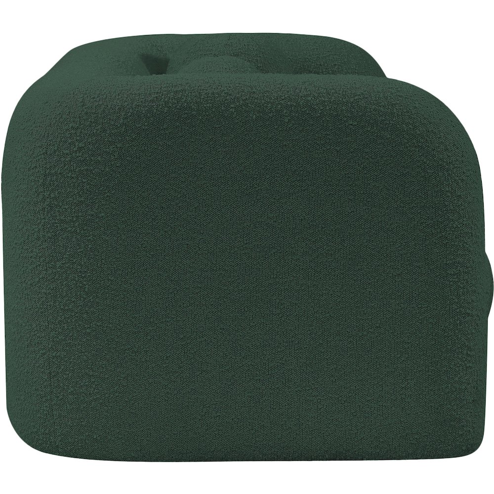 Emory Green Boucle Fabric Loveseat. Picture 6