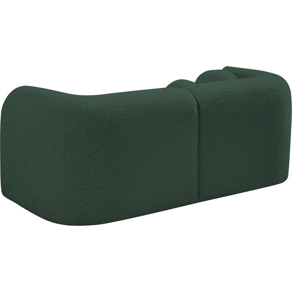 Emory Green Boucle Fabric Loveseat. Picture 7