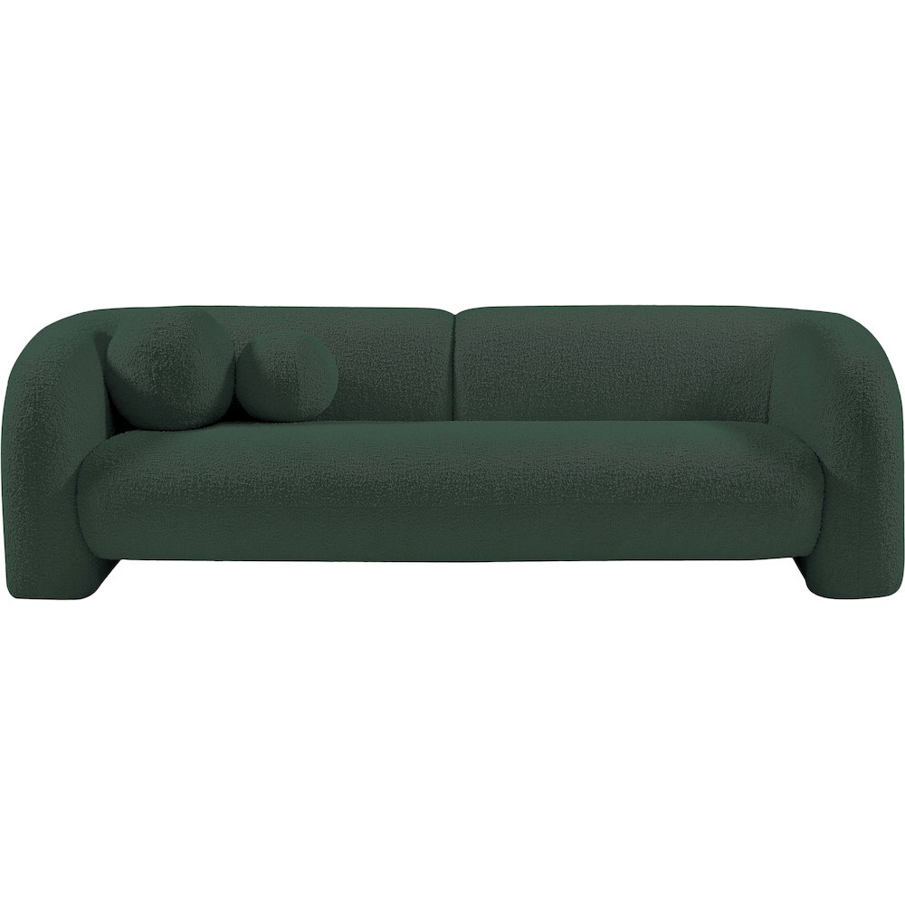 Emory Green Boucle Fabric Sofa. Picture 4