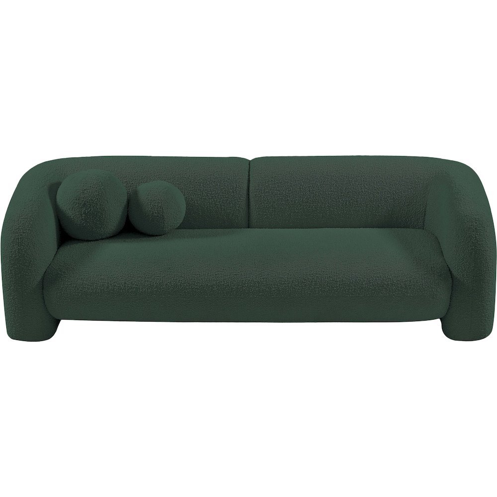 Emory Green Boucle Fabric Sofa. Picture 5