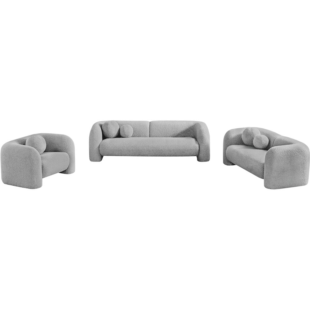 Emory Grey Boucle Fabric Chair. Picture 15