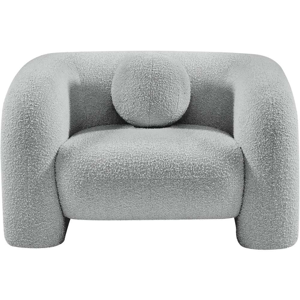 Emory Grey Boucle Fabric Chair. Picture 4