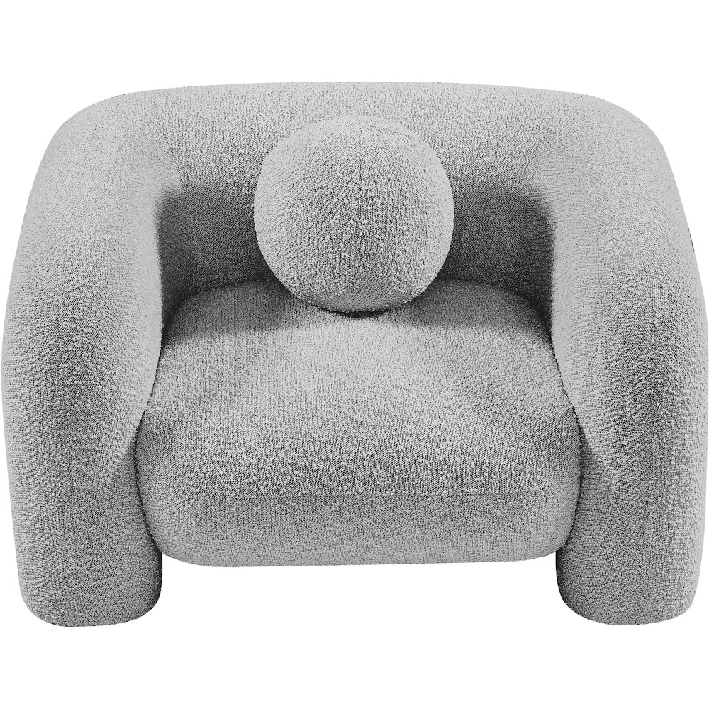 Emory Grey Boucle Fabric Chair. Picture 5