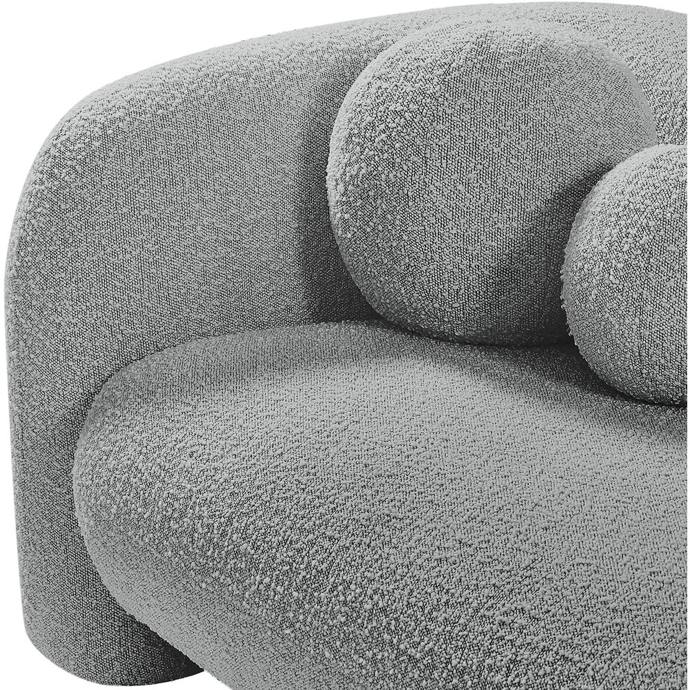 Emory Grey Boucle Fabric Chair. Picture 9