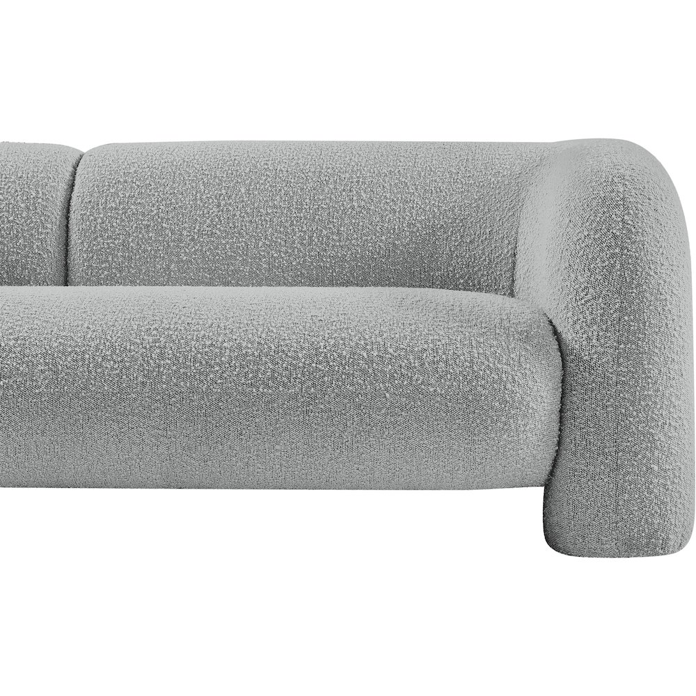 Emory Grey Boucle Fabric Loveseat. Picture 10