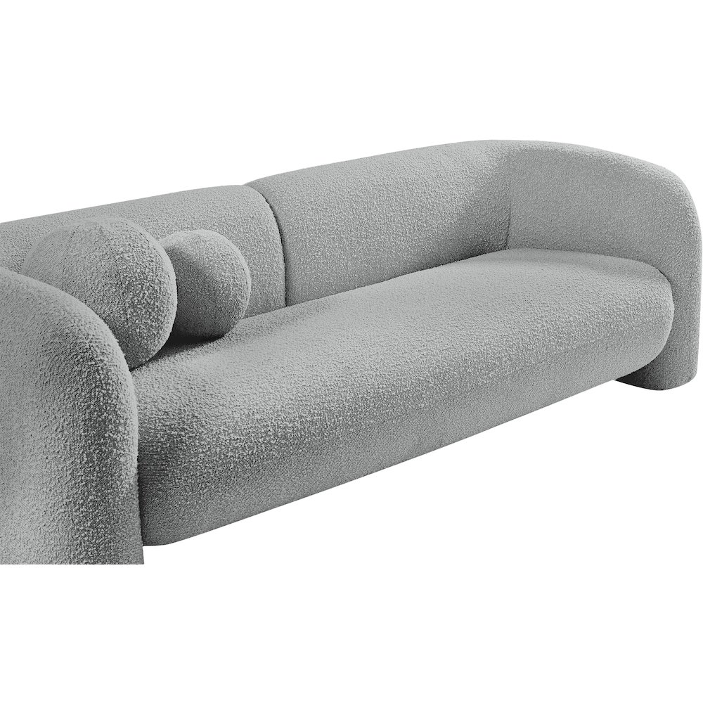 Emory Grey Boucle Fabric Loveseat. Picture 12