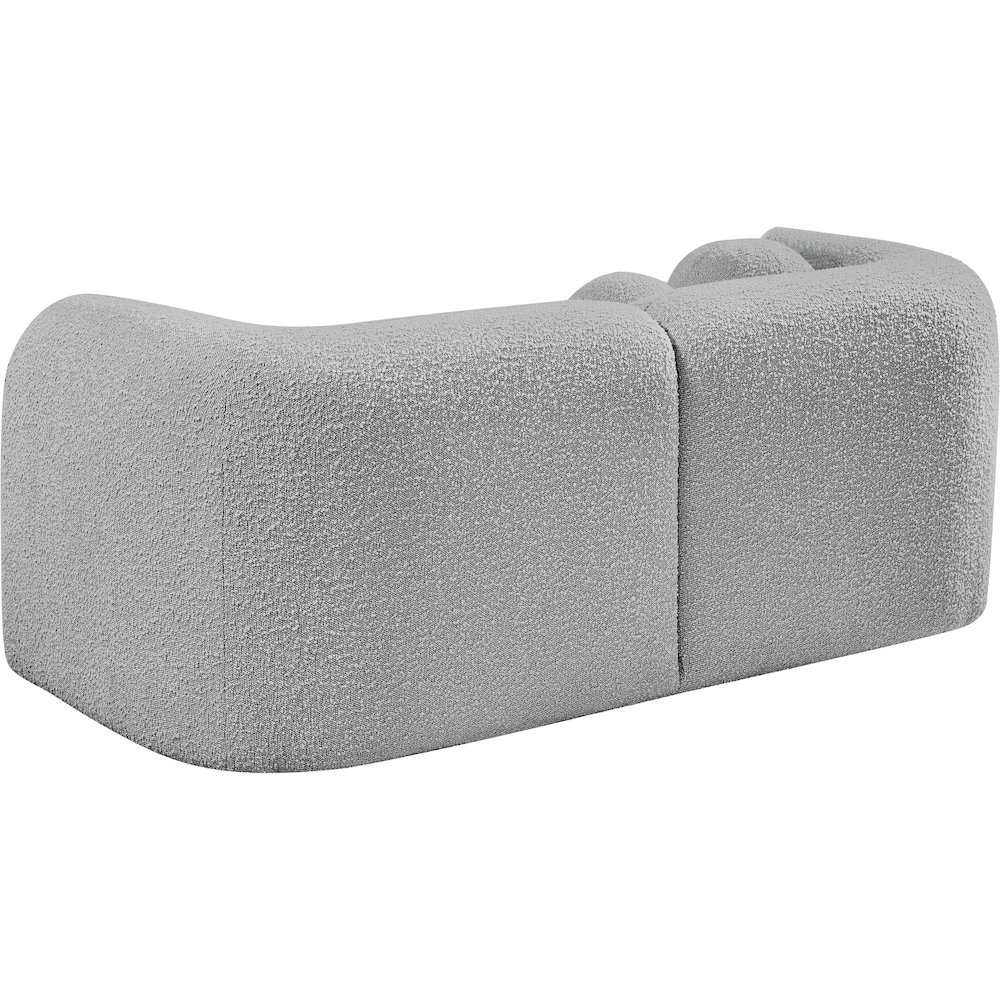 Emory Grey Boucle Fabric Loveseat. Picture 7