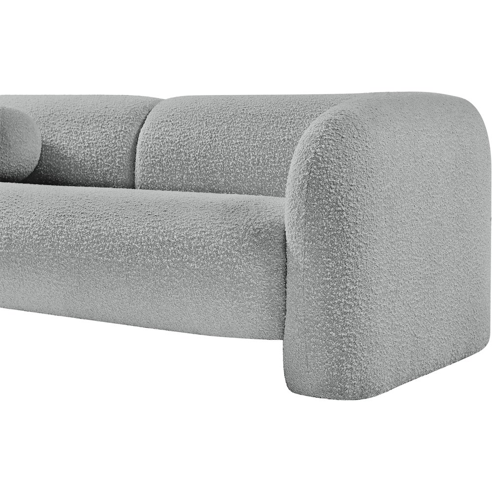 Emory Grey Boucle Fabric Loveseat. Picture 8
