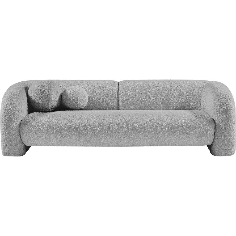 Emory Grey Boucle Fabric Sofa. Picture 4